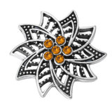 20MM Orange design Rhinestone enamel Metal snap buttons