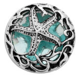 20MM blue design Rhinestone enamel Metal snap buttons