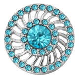 20MM blue design Rhinestone enamel Metal snap buttons