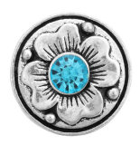 20MM blue design Rhinestone enamel Metal snap buttons