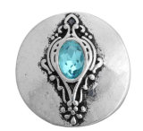 20MM blue design Rhinestone enamel Metal snap buttons