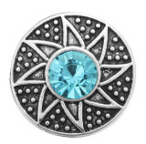 20MM blue design Rhinestone enamel Metal snap buttons