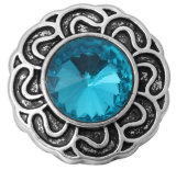 20MM blue design Rhinestone enamel Metal snap buttons