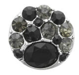 20MM grey design Rhinestone enamel Metal snap buttons