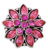 20MM Rose red design Rhinestone enamel Metal snap buttons