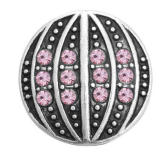 20MM Pink design Rhinestone enamel Metal snap buttons