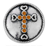 20MM Orange design Rhinestone enamel Metal snap buttons