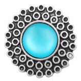 20MM blue design Rhinestone enamel Metal snap buttons