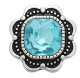 20MM blue design Rhinestone enamel Metal snap buttons