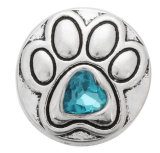 20MM blue design Rhinestone enamel Metal snap buttons