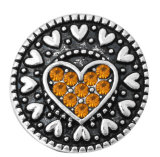 20MM Orange design Rhinestone enamel Metal snap buttons