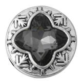 20MM grey design Rhinestone enamel Metal snap buttons
