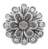 20MM grey design Rhinestone enamel Metal snap buttons