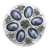 20MM grey design Rhinestone enamel Metal snap buttons