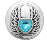 20MM blue design Rhinestone enamel Metal snap buttons