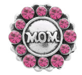 20MM Rose red design Rhinestone enamel Metal snap buttons