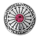 20MM Rose red design Rhinestone enamel Metal snap buttons