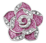 20MM Rose red design Rhinestone enamel Metal snap buttons