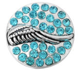 20MM blue design Rhinestone enamel Metal snap buttons