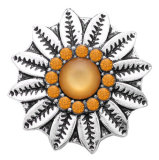 20MM Orange design Rhinestone enamel Metal snap buttons
