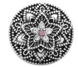20MM Pink design Rhinestone enamel Metal snap buttons