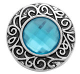 20MM blue design Rhinestone enamel Metal snap buttons