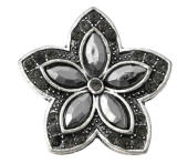 20MM grey design Rhinestone enamel Metal snap buttons