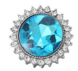 20MM blue design Rhinestone enamel Metal snap buttons
