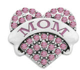 20MM Pink design Rhinestone enamel Metal snap buttons