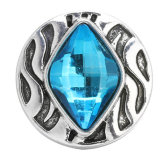 20MM blue design Rhinestone enamel Metal snap buttons
