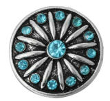 20MM blue design Rhinestone enamel Metal snap buttons