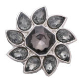 20MM grey design Rhinestone enamel Metal snap buttons