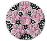 20MM Pink design Rhinestone enamel Metal snap buttons