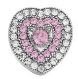 20MM Pink design Rhinestone enamel Metal snap buttons
