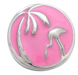 20MM Pink design Rhinestone enamel Metal snap buttons
