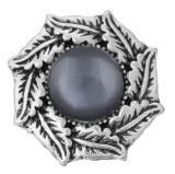 20MM grey design Rhinestone enamel Metal snap buttons