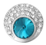 20MM blue design Rhinestone enamel Metal snap buttons
