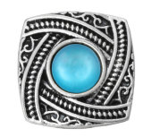 20MM blue design Rhinestone enamel Metal snap buttons