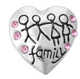 20MM Pink design Rhinestone enamel Metal snap buttons