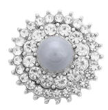 20MM grey design Rhinestone enamel Metal snap buttons