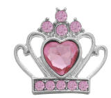 20MM Pink design Rhinestone enamel Metal snap buttons