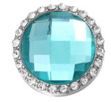 20MM blue design Rhinestone enamel Metal snap buttons