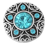 20MM blue design Rhinestone enamel Metal snap buttons