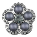 20MM grey design Rhinestone enamel Metal snap buttons