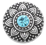 20MM blue design Rhinestone enamel Metal snap buttons