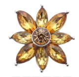 20MM Orange design Rhinestone enamel Metal snap buttons