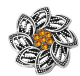 20MM Orange design Rhinestone enamel Metal snap buttons