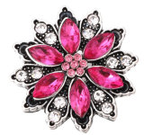 20MM Rose red design Rhinestone enamel Metal snap buttons