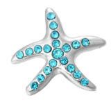 20MM blue design Rhinestone enamel Metal snap buttons