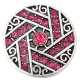 20MM Rose red design Rhinestone enamel Metal snap buttons